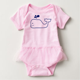 BODY TUTU HEUREUX DE COMBINAISON DE BÉBÉ DE BALEINE