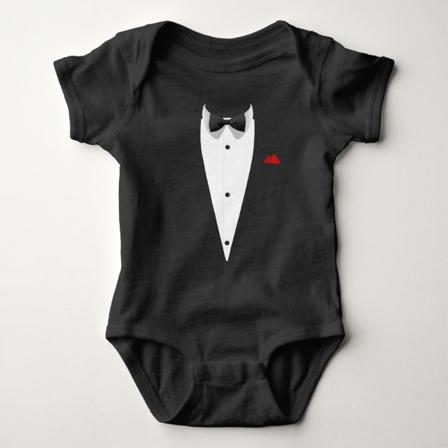 Body Tuxedo avec Bowtie Funny Cadeau pour Mariages (Devant)
