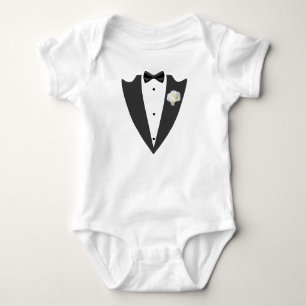 Body Tuxedo costume et arc cravate noir et blanc T-shir