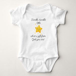 Body Twinkle Twinkle Little Star, cadeau de bébé religi