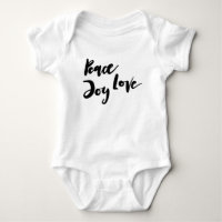 Typographie Paix Joie Amour Bébé Fille Chic Élégan
