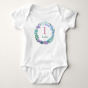 Body Un Anniversaire Lilac Blue Floral Wreath