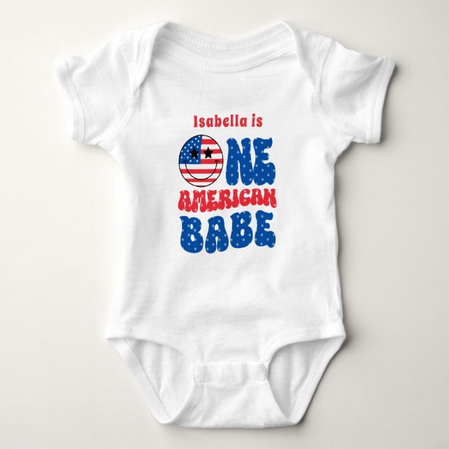 Body Un bébé américain 4 juillet premier anniversaire (Devant)