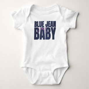 Body Un Bébé Fille en Jean Bleu