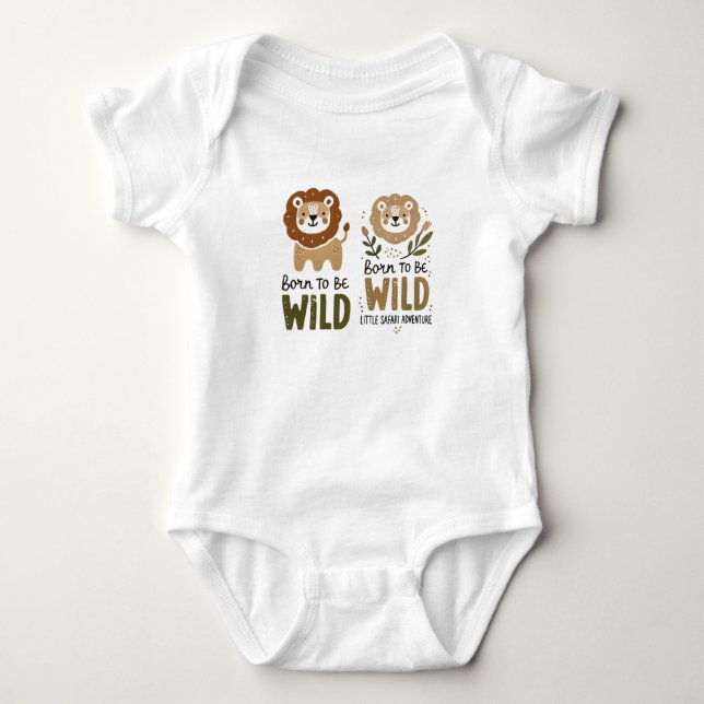 Body Un Bodysuit À Thème Safari Parfait pour Votre Peti (Devant)