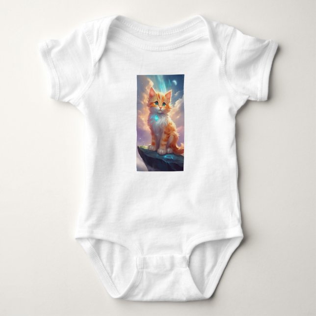 Body Un dessin animé anim chat design Babysuit une pièc (Devant)