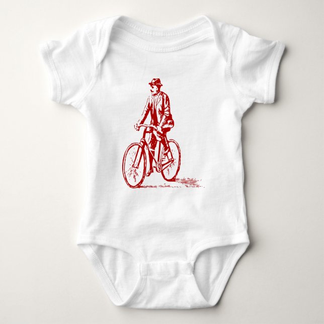 Body Un homme en vélo - Ruby Red (Devant)