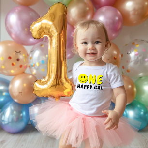 Body Un joyeux Gal 1er Anniversaire Smiley Jaune