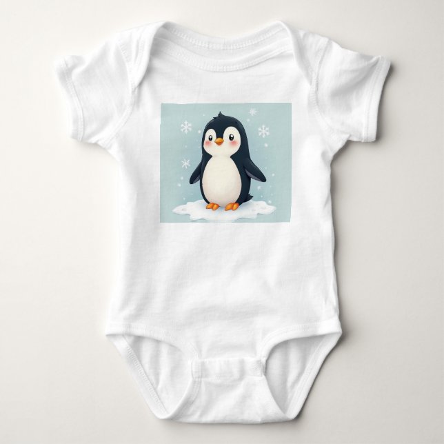 Body un mignon pingouin Baby Bodysuit (Devant)