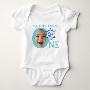 Body UN ! mignonette visage bébé rompers   bleu clair
