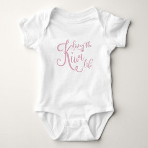 Body Un rose et blanc Vivre la Kiwi Life Costume pour b