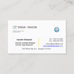 Body und Brain Annette Business Card Visitenkarte
