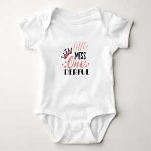 Body une petite miss onederful 1er anniversaire rose