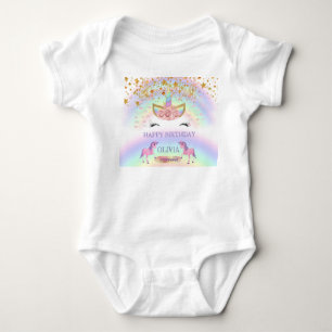 Body Unicorn fête Rainbow 1er Anniversaire whimsday gir