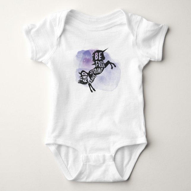 Body Unicorn Lover Art Feed Magical Baby Bodysuit (Devant)