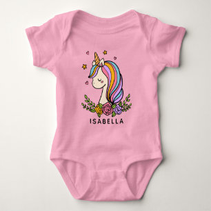 Body Unicorn mignon Whimsical Girl Nom personnalisé