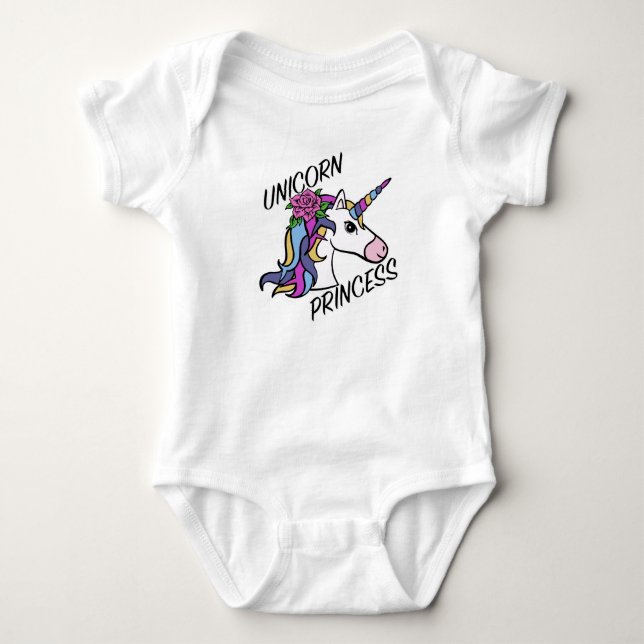 Body Unicorn Princess Design - Bodysuit Baby Jersey (Devant)