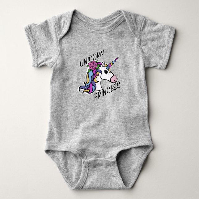 Body Unicorn Princess Design - Bodysuit Baby Jersey (Devant)