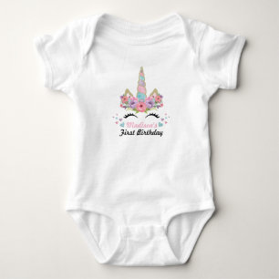 Body Unicorn Tutu Bodysuit 1er Anniversaire