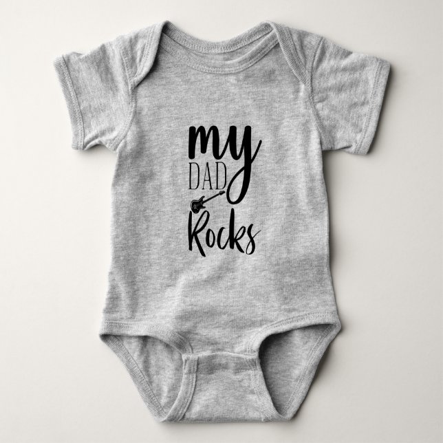 Body unisex mon papa roche mot art (Devant)