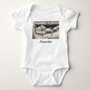 Body Utagawa Hiroshige - Neige du soir à Kanbara