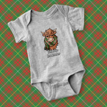 Vache Highland avec Bruce Hunter Tartan Scarf