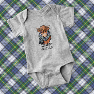 Body Vache Highland avec Gordon Robe Tartan Écharpe