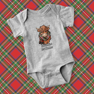 Body Vache Highland avec Royal Stewart Tartan Scarf