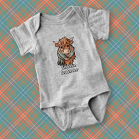 Vache Highland avec Wilson Ancienne Écharpe Tartan