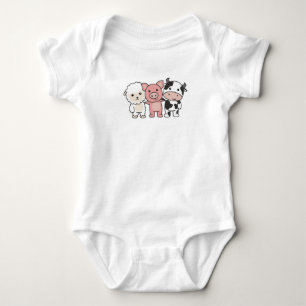 Body Vache Mouton Cochon Ferme Animaux sucrés