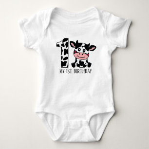 Body vache unisex mignonne premier anniversaire