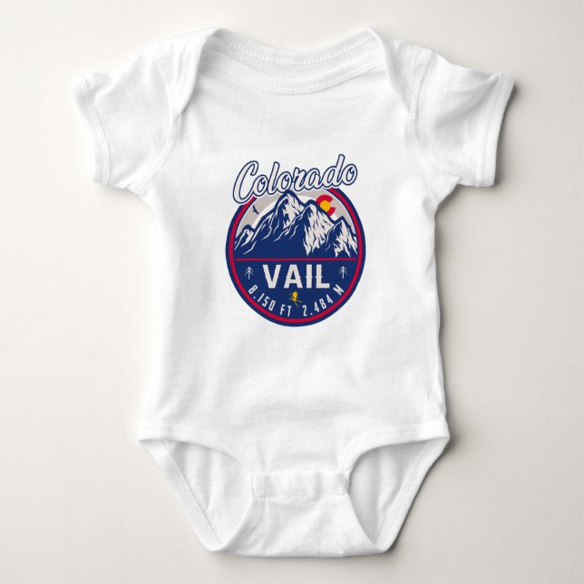 Body Vail Colorado Mountain Retro Sunset Souvenirs (Devant)