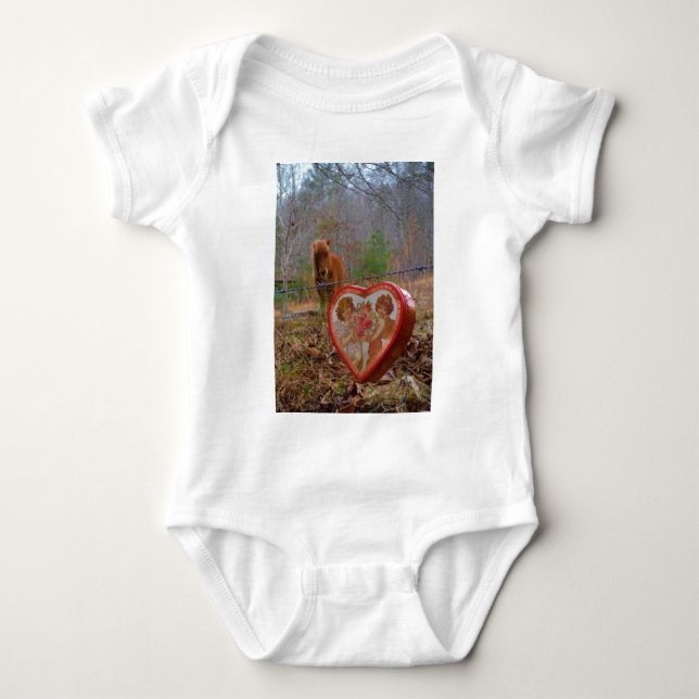 Body Valentine Heart Miniature Brown Horse (Devant)