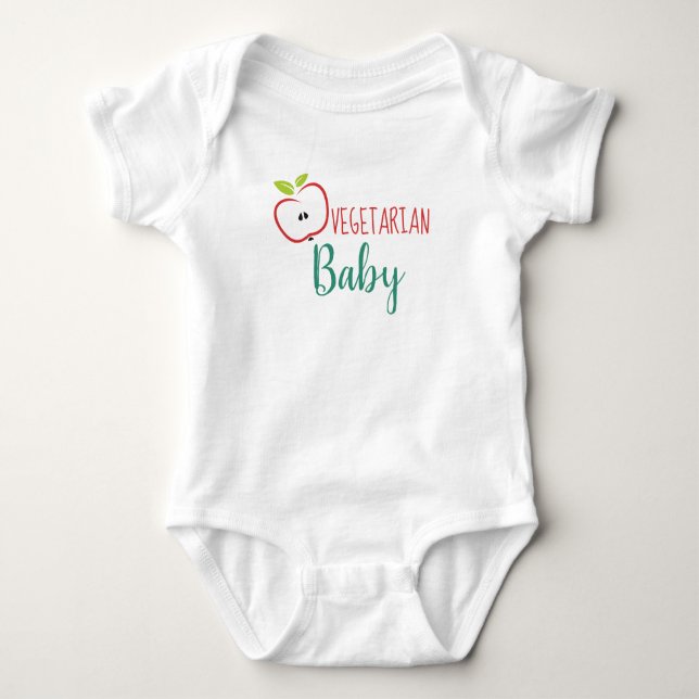 Body Végétarien Baby Design moderne (Devant)