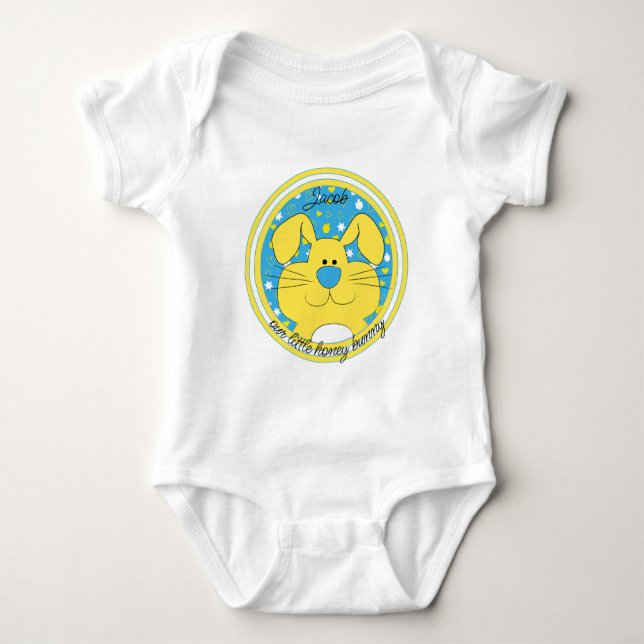 Body Vêtement de bébé en jersey "Blue Honey Bunny" pour (Devant)