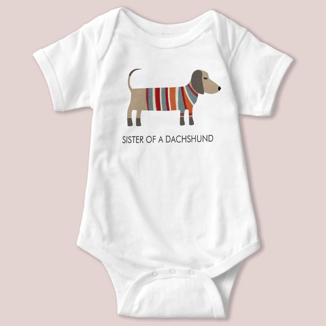 Body Vêtement de corps pour bébé avec dachshund mignon (Créateur téléchargé)