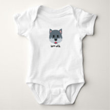 Vêtement une pièce infantile graphique de loup