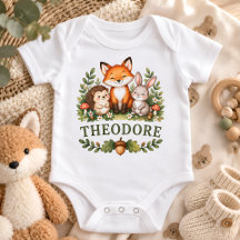 Vêtements de bébé personnalisés Animaux de la forê