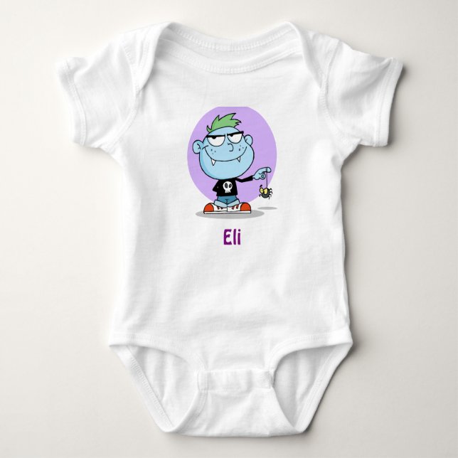 Body vêtements de nom de bébé ELI personnalisés (Devant)