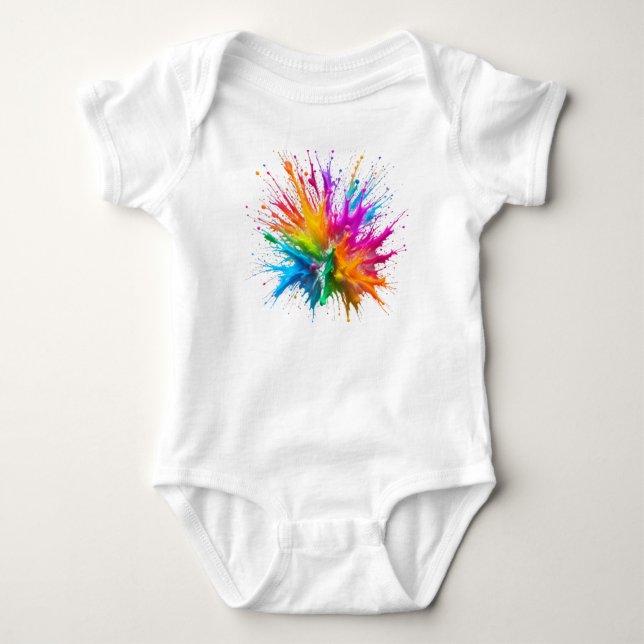 Body Vibrant Rainbow Paint Splatter Explosion (Devant)