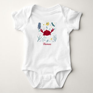 Body Vie marine personnalisée crabe rouge océan 