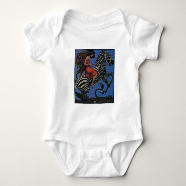 Body Vintage Zebra Art Nouveau Femme (Devant)
