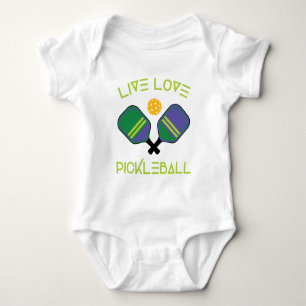 Body 😍 Vivre, amour, pickleball Baby Bodysuit