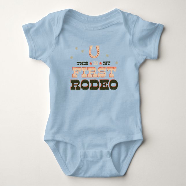 Body Voici Mon premier Rodéo - Premier T-shirt d'annive (Devant)