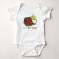 W est pour Wings BBQ Buffalo Chicken Wing Alphabet
