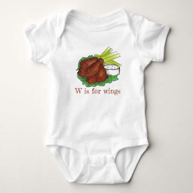 Body W est pour Wings BBQ Buffalo Chicken Wing Alphabet (Devant)
