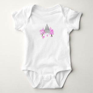 Body Washington, DC / T-shirt bébé cerise en fleurs
