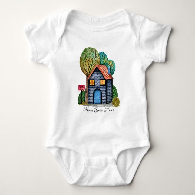 Body Watercolor cute Home Sweet Home Art (Devant)