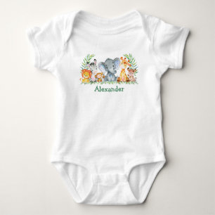 Body Watercolor Safari Jungle Baby Animaux