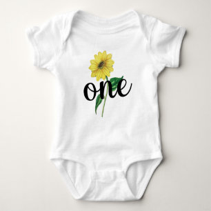 Body Watercolor Tournesol premier anniversaire fille ch